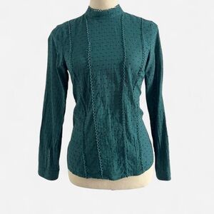 Modcloth Green Textured Women's Blouse